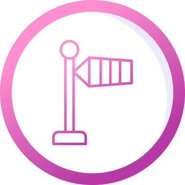 Modern Rüzgar İşareti simgesinin vektör illüstrasyonu                