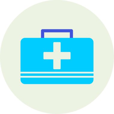 İlk Yardım Kiti tıbbi ikon vektör çizimi