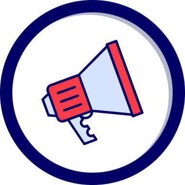 megafon web simgesi, vektör çizim 