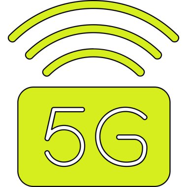 5g wifi sinyali, simge vektör illüstrasyonu