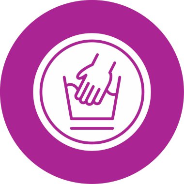 El yıkama web simgesi, vektör illüstrasyonu