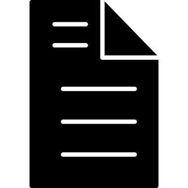 belge dosya simgesi vektör illüstrasyonu 