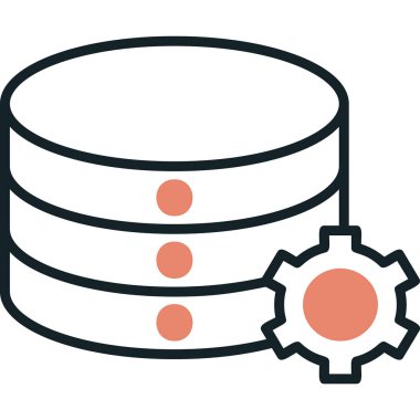 veritabanı. Web simgesi basit illüstrasyon 