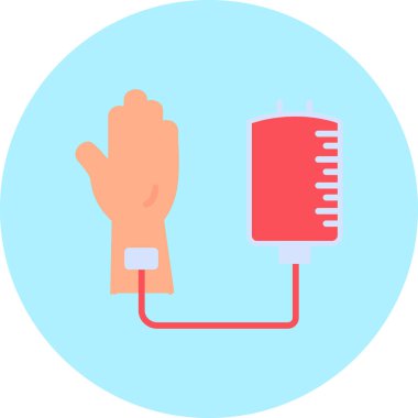 Kan Bağışı Web simgesi, vektör illüstrasyonu 