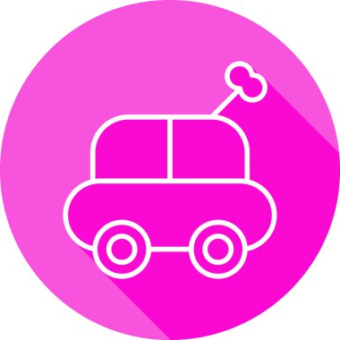 Araba oyuncağı. Web simgesi basit illüstrasyon