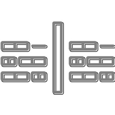 Gantt Grafik Ağ simgesi, vektör illüstrasyonu
