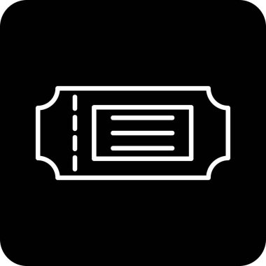 Bilet web simgesi, vektör çizim