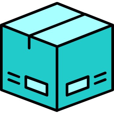 Paket, dağıtım simgesi vektör illüstrasyonu 