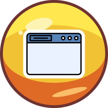 Tarayıcı. Web simgesi vektör illüstrasyonu