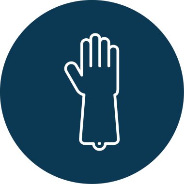 Lastik Eldiven simgesi, vektör illüstrasyonu 