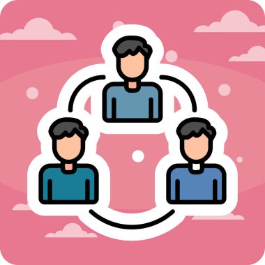 takım çalışması ikon vektör illüstrasyonu 