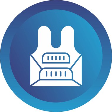 Zırh simgesi, vektör illüstrasyonu basit tasarım