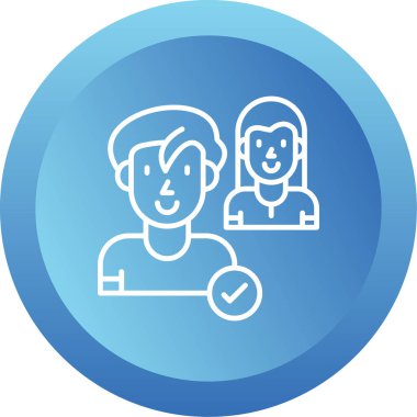 İş Arkadaşları simgesinin vektör illüstrasyonu