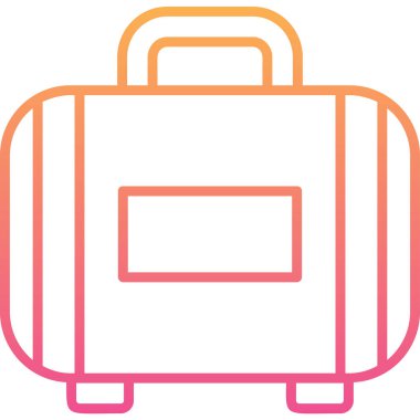 Bavul web simgesi, vektör çizim