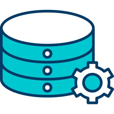 veritabanı. Web simgesi basit illüstrasyon 