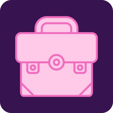 Bavul. Web simgesi basit illüstrasyon 