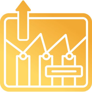 Büyüme grafiği Web simgesi basit illüstrasyon  