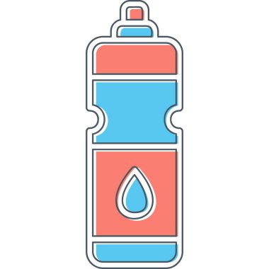 Su şişesi. Web simgesi basit illüstrasyon