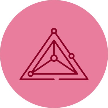 Piramit Grafik simgesi, vektör illüstrasyonu basit tasarım