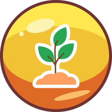 Bitki. Web simgesi basit illüstrasyon 