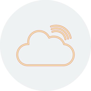 Rss Bulut simgesi, vektör illüstrasyonu basit tasarım