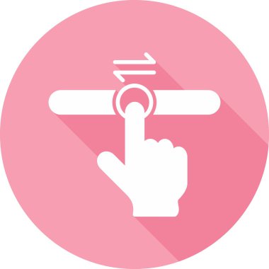 İnsan eliyle basma düğmesinin vektör illüstrasyonu 