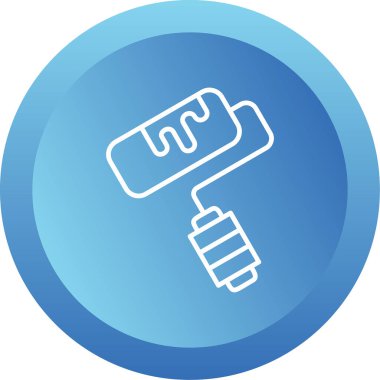  Boya silindiri. Web simgesi basit illüstrasyon