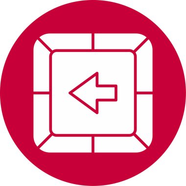 Ok Sol Web simgesi, vektör illüstrasyonu