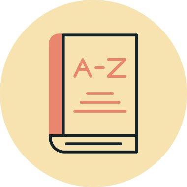 kitap simgesi, gramer konsepti, vektör illüstrasyonu