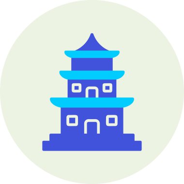 Tapınak binası Web simgesi basit illüstrasyon