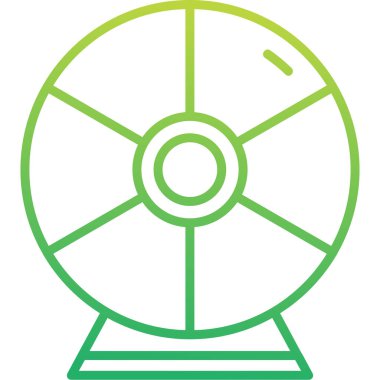 tekerlek düz simgesi, vektör çizim