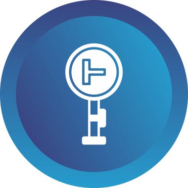 T Junction simgesi vektör illüstrasyonu      