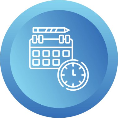 Zamanlama simgesi, vektör illüstrasyonu