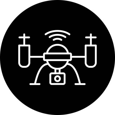 Drone simgesi vektör illüstrasyon tasarımı