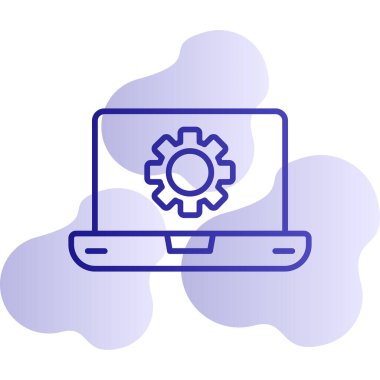 Yazılım web simgesi vektör illüstrasyonu