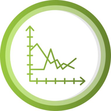 Çizgi Çizelgesi Ağ simgesi, vektör illüstrasyonu