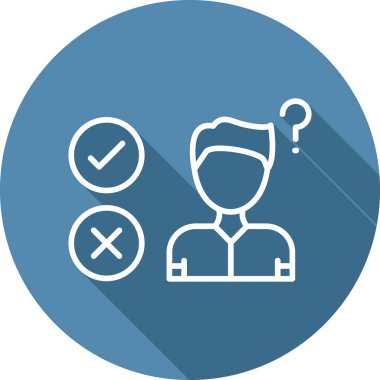 Quiz web simgesi vektör illüstrasyonu