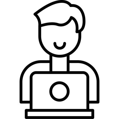 Yazılım Mühendisi Web simgesi vektör çizimi