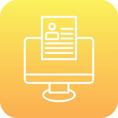 Çevrimiçi Web simgesi, vektör illüstrasyonu