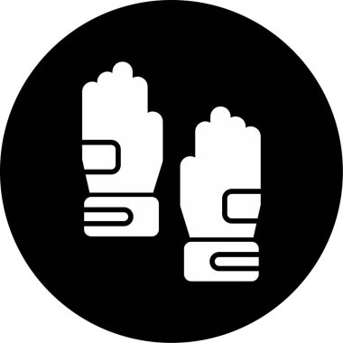 Eldiven simgesi, vektör illüstrasyonu basit tasarım