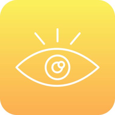 Göz. Web simgesi basit illüstrasyon 