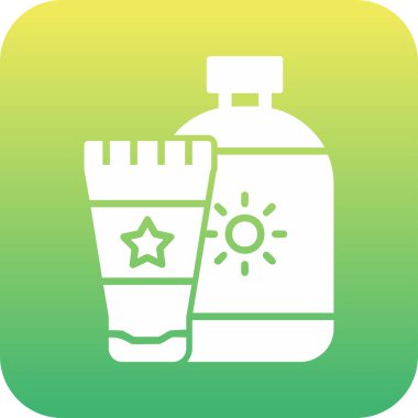 Güneş kremi modern simgesinin vektör illüstrasyonu               