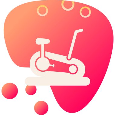 Sabit Bisiklet simge vektör çizim