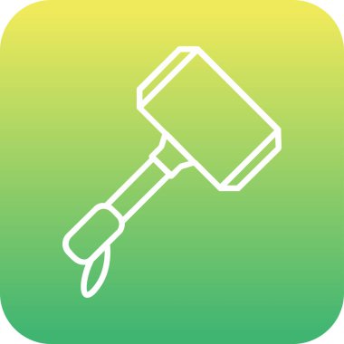 Çekiç ağı simgesi, basit vektör illüstrasyonu 