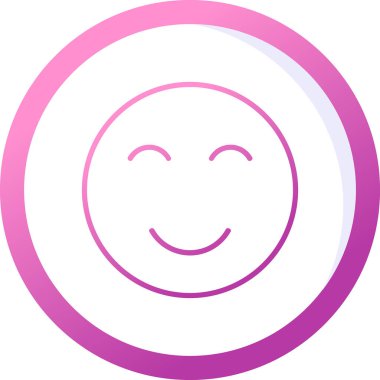 Gülümse. Web simgesi basit illüstrasyon