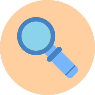 Büyütme cam simgesi, vektör illüstrasyonu 