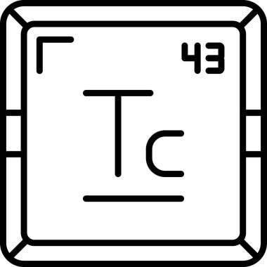 Technetium modern simgesinin vektör çizimi                      