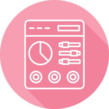 Kontrol Paneli modern simgesinin vektör illüstrasyonu                         