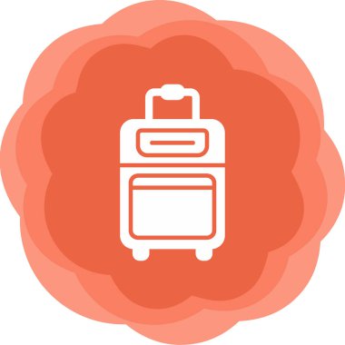 Bavul web simgesi, vektör çizim