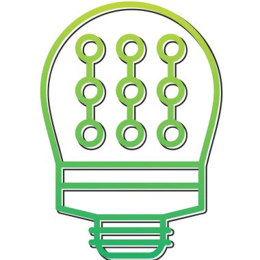 Ampul simgesi, vektör illüstrasyonu. Öncü Işık     